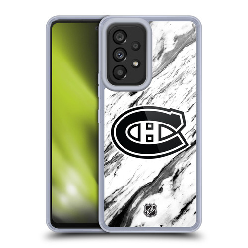 NHL Montreal Canadiens Marble Soft Gel Case for Samsung Galaxy A53 5G (2022)