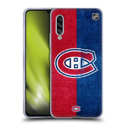 NHL Montreal Canadiens Half Distressed Soft Gel Case for Samsung Galaxy A90 5G (2019)