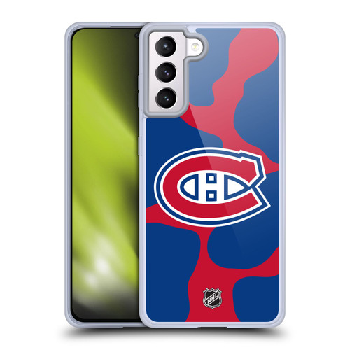NHL Montreal Canadiens Cow Pattern Soft Gel Case for Samsung Galaxy S21+ 5G