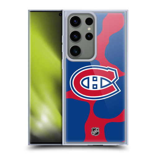NHL Montreal Canadiens Cow Pattern Soft Gel Case for Samsung Galaxy S23 Ultra 5G