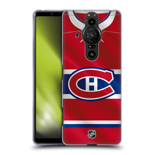 NHL Montreal Canadiens Jersey Soft Gel Case for Sony Xperia Pro-I