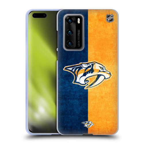 NHL Nashville Predators Half Distressed Soft Gel Case for Huawei P40 5G