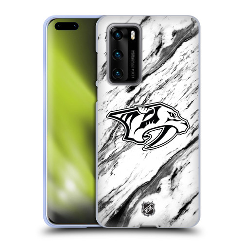 NHL Nashville Predators Marble Soft Gel Case for Huawei P40 5G