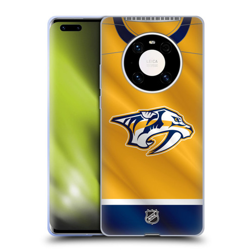 NHL Nashville Predators Jersey Soft Gel Case for Huawei Mate 40 Pro 5G