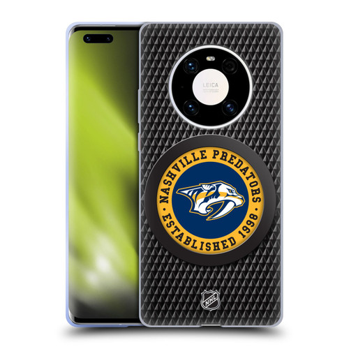NHL Nashville Predators Puck Texture Soft Gel Case for Huawei Mate 40 Pro 5G