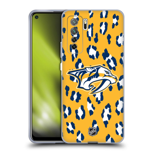 NHL Nashville Predators Leopard Pattern Soft Gel Case for Huawei Nova 7 SE/P40 Lite 5G