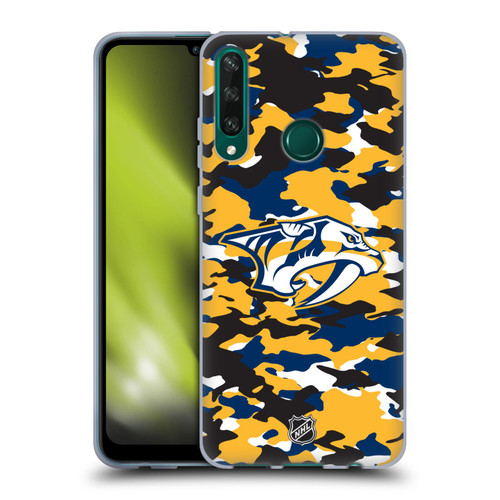 NHL Nashville Predators Camouflage Soft Gel Case for Huawei Y6p