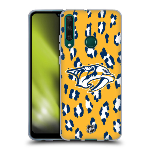 NHL Nashville Predators Leopard Patten Soft Gel Case for Huawei Y6p