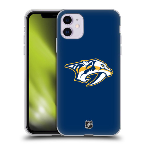 NHL Nashville Predators Plain Soft Gel Case for Apple iPhone 11