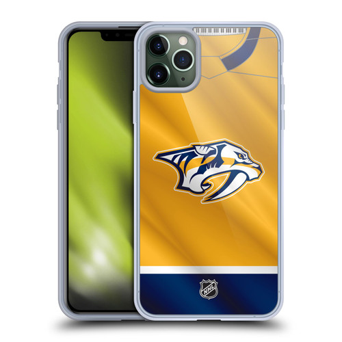 NHL Nashville Predators Jersey Soft Gel Case for Apple iPhone 11 Pro Max