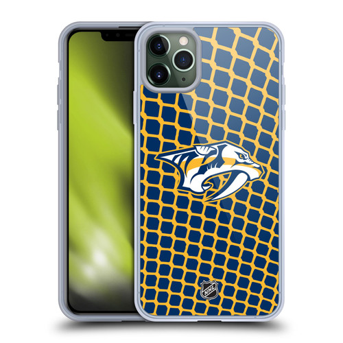 NHL Nashville Predators Net Pattern Soft Gel Case for Apple iPhone 11 Pro Max