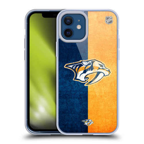 NHL Nashville Predators Half Distressed Soft Gel Case for Apple iPhone 12 / iPhone 12 Pro