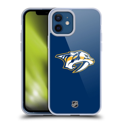 NHL Nashville Predators Plain Soft Gel Case for Apple iPhone 12 / iPhone 12 Pro