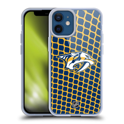 NHL Nashville Predators Net Pattern Soft Gel Case for Apple iPhone 12 Mini