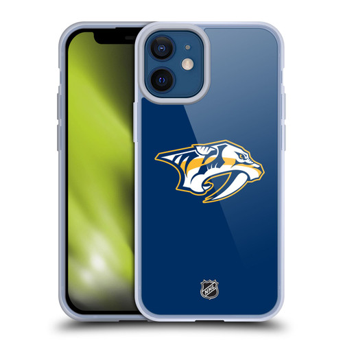 NHL Nashville Predators Plain Soft Gel Case for Apple iPhone 12 Mini