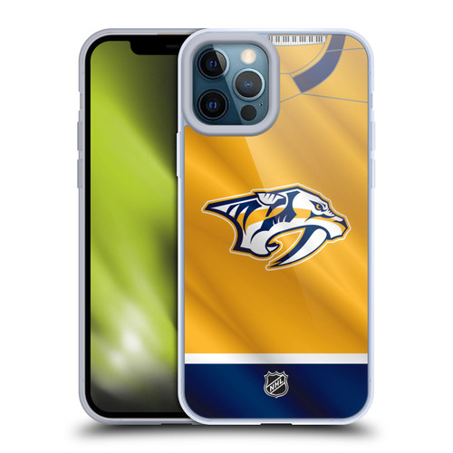NHL Nashville Predators Jersey Soft Gel Case for Apple iPhone 12 Pro Max