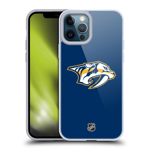 NHL Nashville Predators Plain Soft Gel Case for Apple iPhone 12 Pro Max