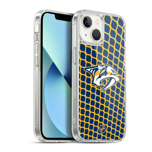 NHL Nashville Predators Net Pattern Soft Gel Case for Apple iPhone 13