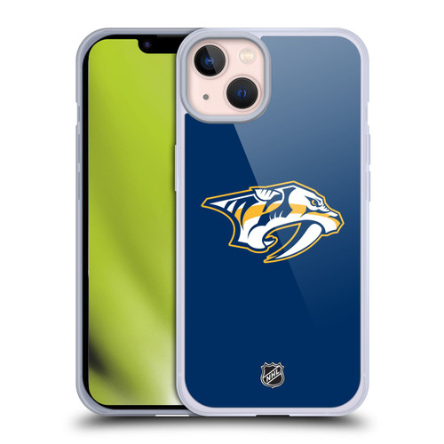 NHL Nashville Predators Plain Soft Gel Case for Apple iPhone 13