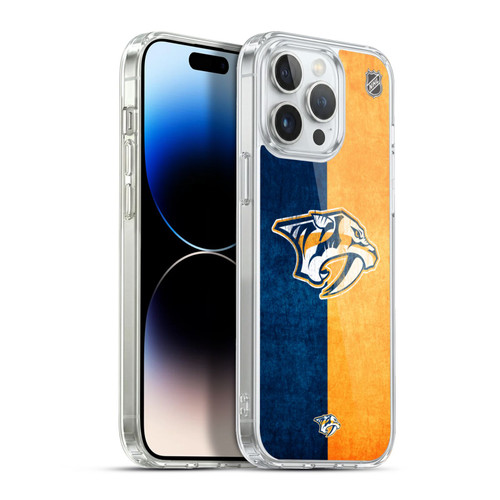 NHL Nashville Predators Half Distressed Soft Gel Case for Apple iPhone 13 Pro Max & MagSafe