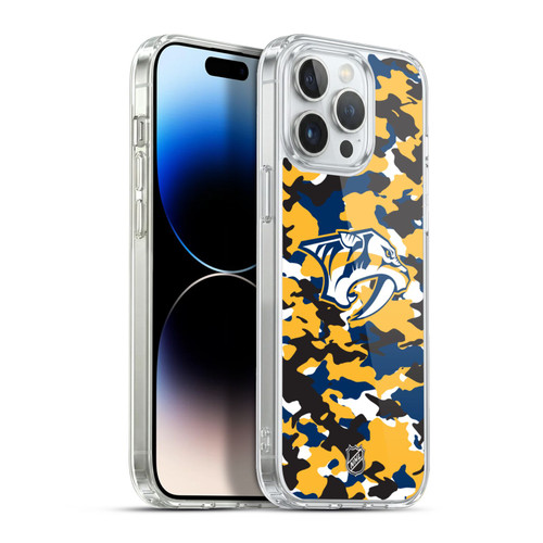 NHL Nashville Predators Camouflage Soft Gel Case for Apple iPhone 13 Pro Max & MagSafe