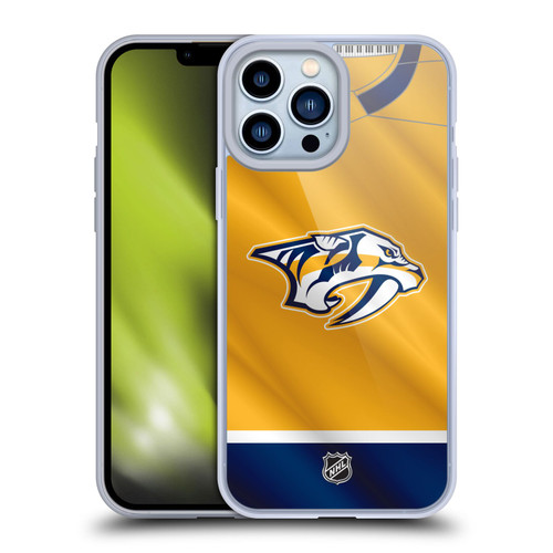 NHL Nashville Predators Jersey Soft Gel Case for Apple iPhone 13 Pro Max