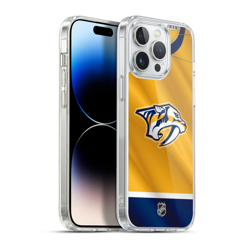 NHL Nashville Predators Jersey Soft Gel Case for Apple iPhone 13 Pro Max & MagSafe