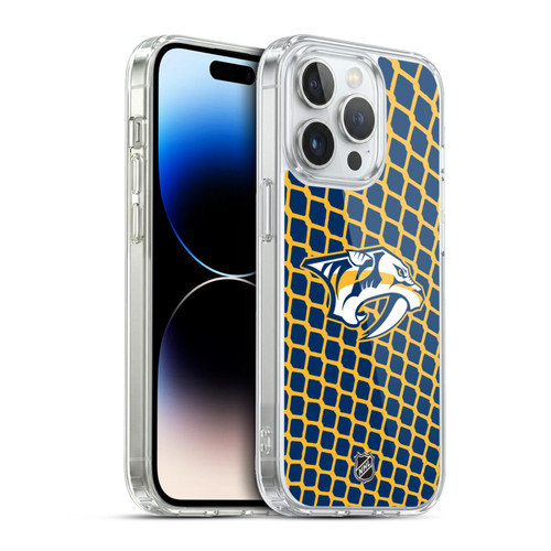 NHL Nashville Predators Net Pattern Soft Gel Case for Apple iPhone 13 Pro & MagSafe