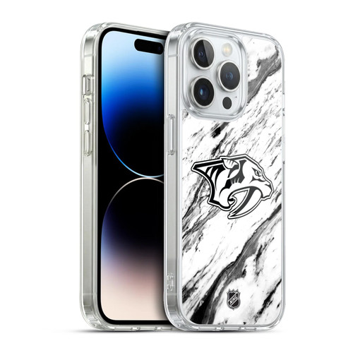 NHL Nashville Predators Marble Soft Gel Case for Apple iPhone 13 Pro & MagSafe