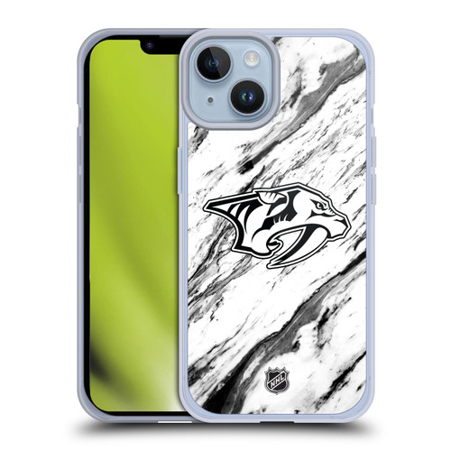 NHL Nashville Predators Marble Soft Gel Case for Apple iPhone 14 NHL Nashville Predators Marble Soft Gel Case for Apple iPhone 14