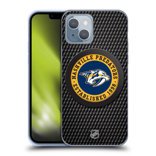 NHL Nashville Predators Puck Texture Soft Gel Case for Apple iPhone 14