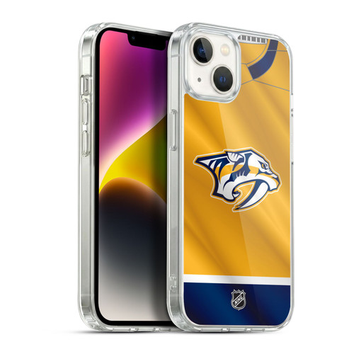NHL Nashville Predators Jersey Soft Gel Case for Apple iPhone 14 Plus & MagSafe
