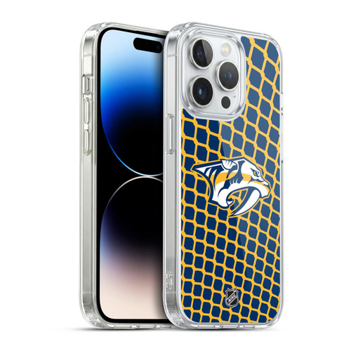 NHL Nashville Predators Net Pattern Soft Gel Case for Apple iPhone 14 Pro & MagSafe