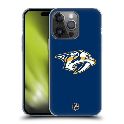 NHL Nashville Predators Plain Soft Gel Case for Apple iPhone 14 Pro