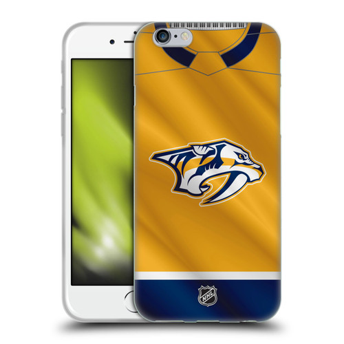 NHL Nashville Predators Jersey Soft Gel Case for Apple iPhone 6 / iPhone 6s