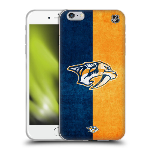NHL Nashville Predators Half Distressed Soft Gel Case for Apple iPhone 6 Plus / iPhone 6s Plus
