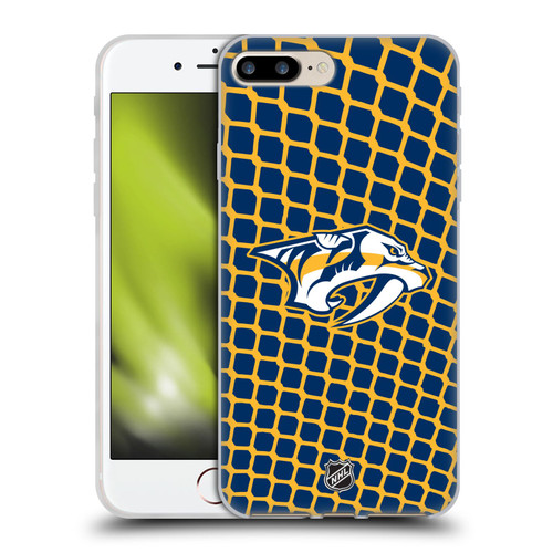 NHL Nashville Predators Net Pattern Soft Gel Case for Apple iPhone 7 Plus / iPhone 8 Plus