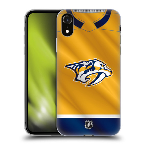NHL Nashville Predators Jersey Soft Gel Case for Apple iPhone XR