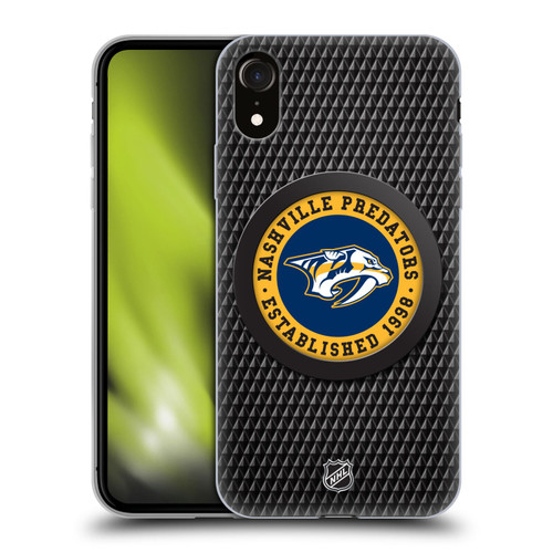 NHL Nashville Predators Puck Texture Soft Gel Case for Apple iPhone XR