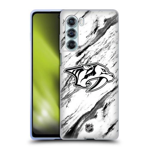 NHL Nashville Predators Marble Soft Gel Case for Motorola Edge S30 / Moto G200 5G