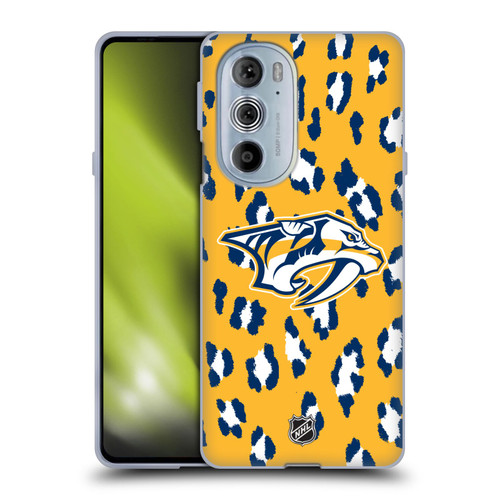 NHL Nashville Predators Leopard Pattern Soft Gel Case for Motorola Edge X30