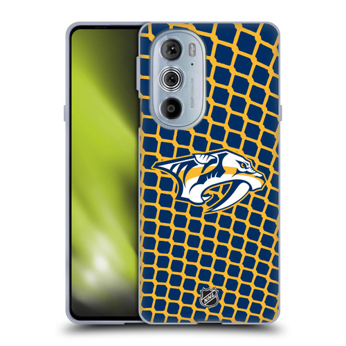 NHL Nashville Predators Net Pattern Soft Gel Case for Motorola Edge X30