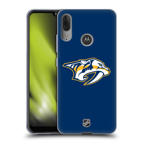 NHL Nashville Predators Plain Soft Gel Case for Motorola Moto E6 Plus