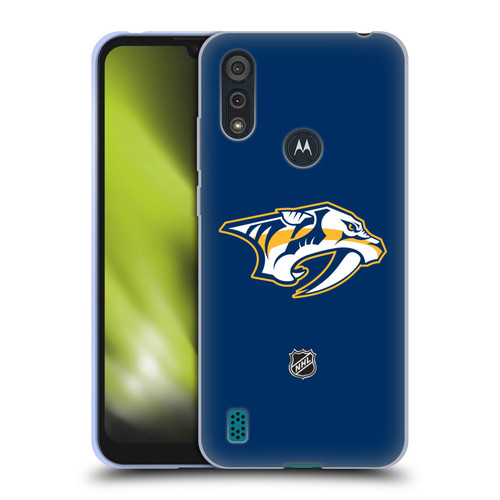 NHL Nashville Predators Plain Soft Gel Case for Motorola Moto E6s (2020)