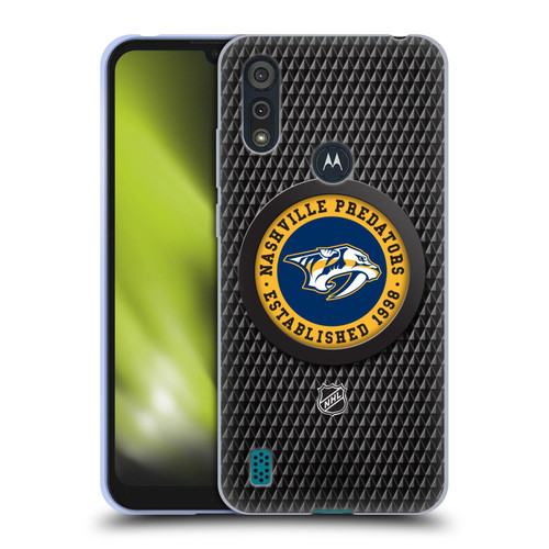 NHL Nashville Predators Puck Texture Soft Gel Case for Motorola Moto E6s (2020)