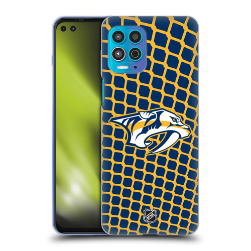 NHL Nashville Predators Net Pattern Soft Gel Case for Motorola Moto G100