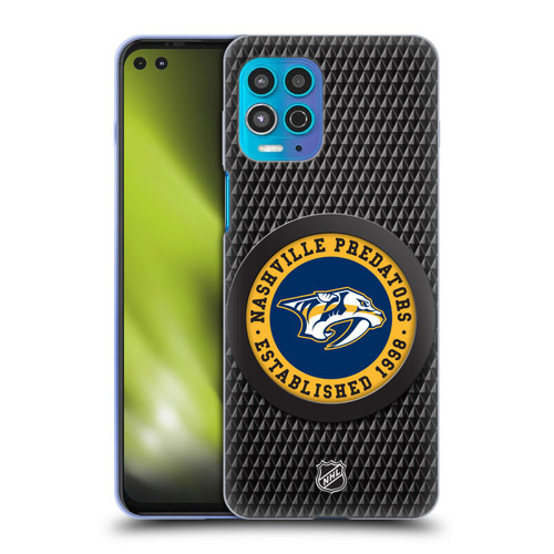 NHL Nashville Predators Puck Texture Soft Gel Case for Motorola Moto G100