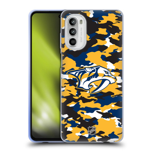 NHL Nashville Predators Camouflage Soft Gel Case for Motorola Moto G52