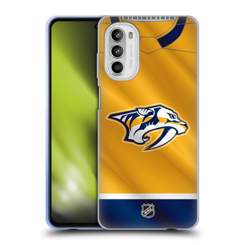 NHL Nashville Predators Jersey Soft Gel Case for Motorola Moto G52