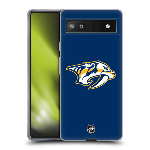 NHL Nashville Predators Plain Soft Gel Case for Google Pixel 6a